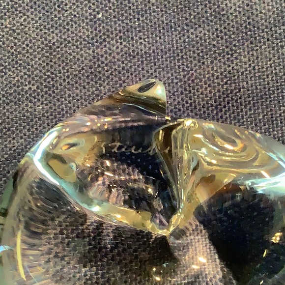 Steuben Crystal Cat “Hand Cooler” signed - Picture 2 of 2